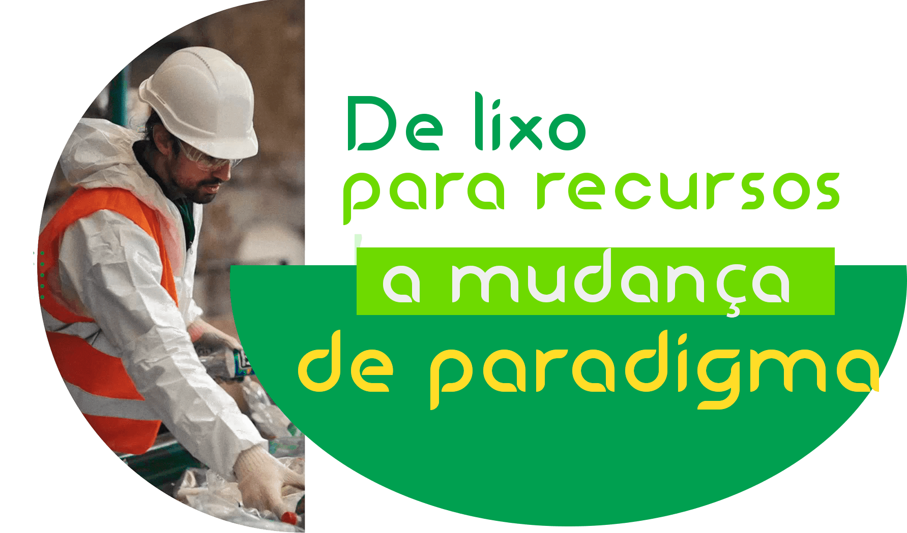 Homem fazendo coleta de resíduos